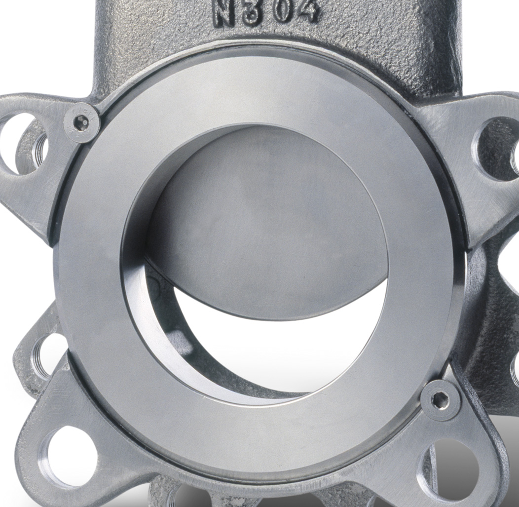 TV knife gate valve close-up